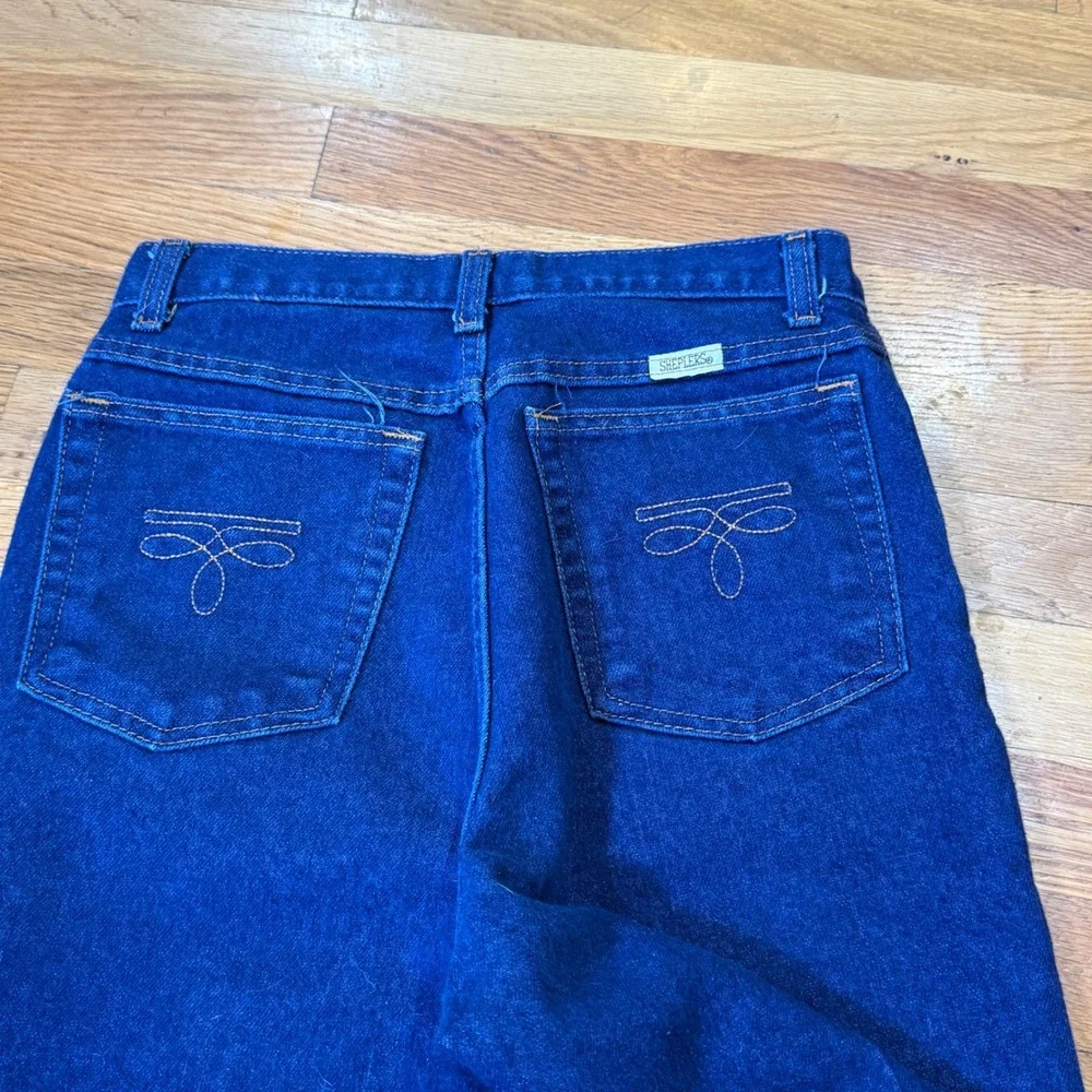 Sheplers Vintage High Waisted Western Straight Leg Jeans Dark Wash Blue Size‎ 8